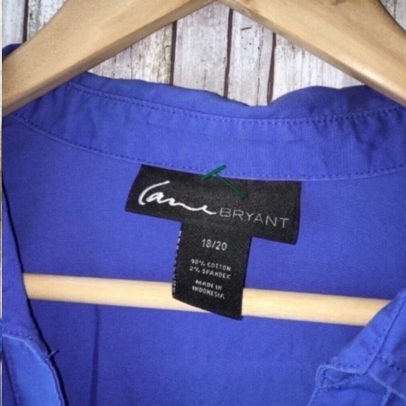 Lane Bryant Blue Button Down - Picture 4 of 5